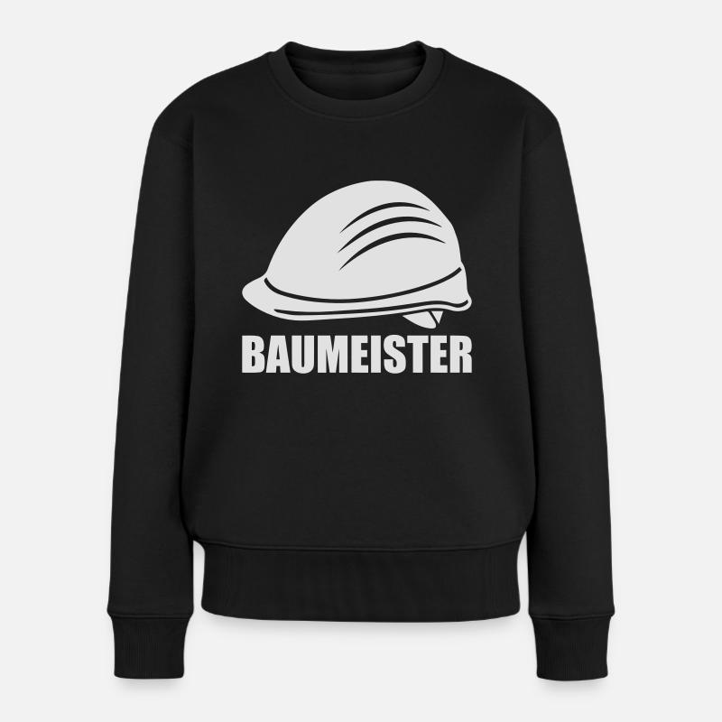 baumeister_1c - Frauen Premium Bio Pullover - Schwarz