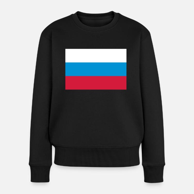 russia flag - Pull Premium bio Femme - noir