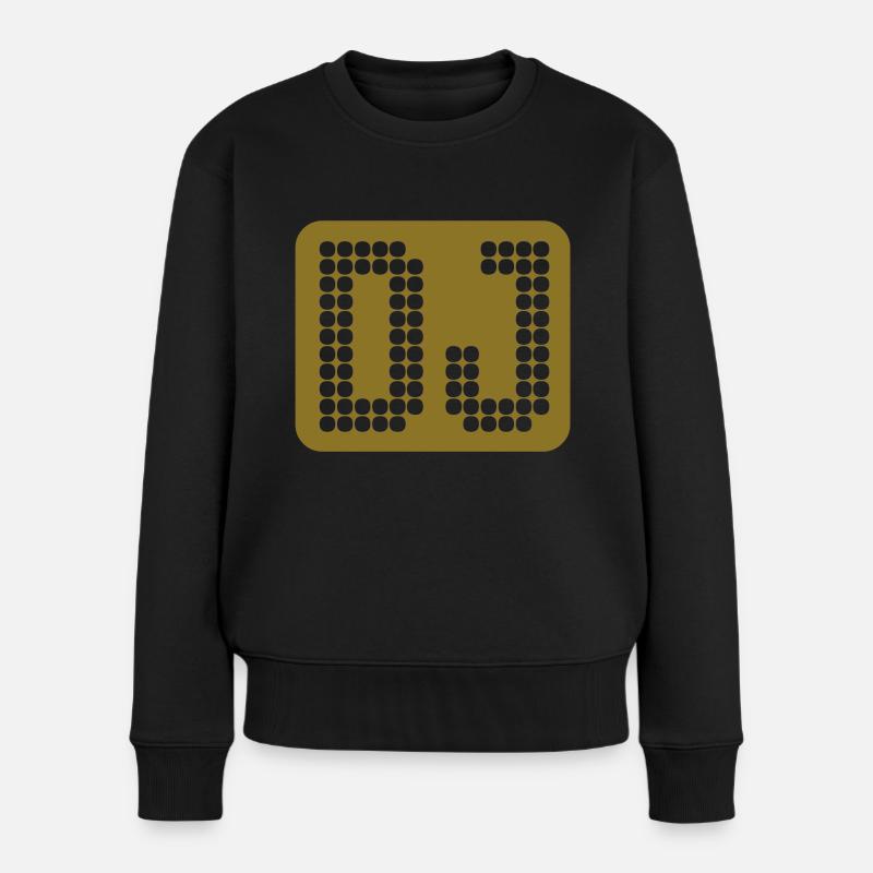 DJ - Frauen Premium Bio Pullover - Schwarz