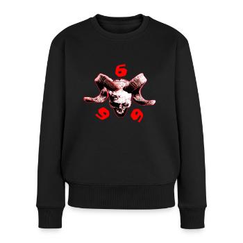skull 666 - Women's Premium Organic Jumper - black - Front - Julia (174cm)