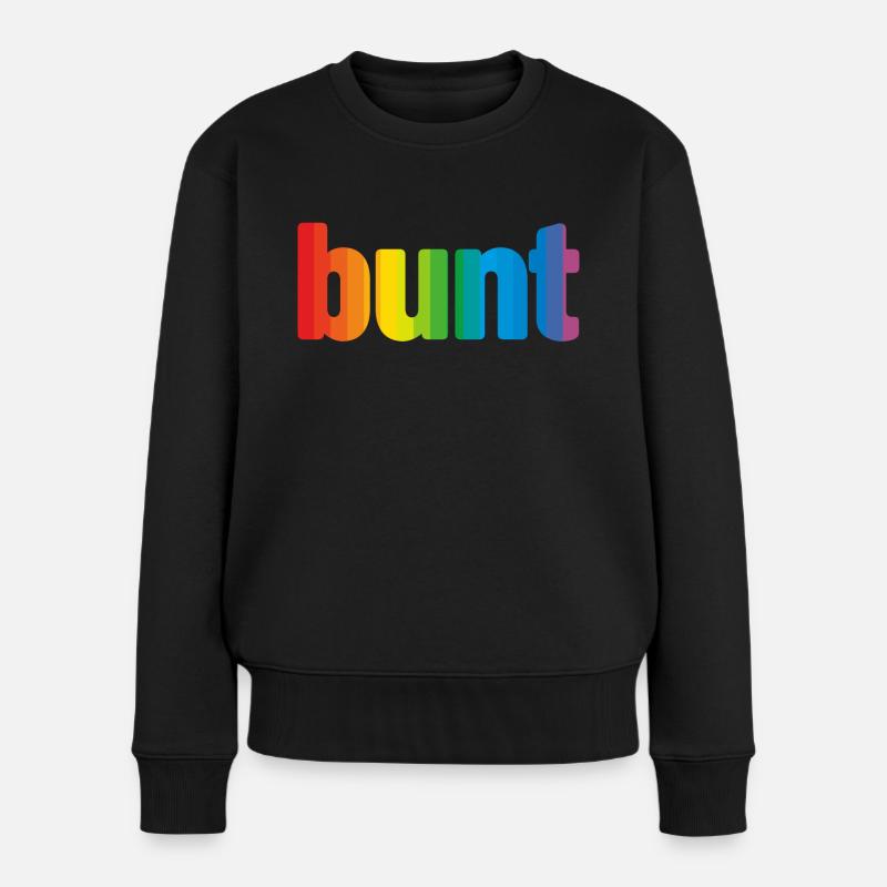 bunt - Frauen Premium Bio Pullover - Schwarz