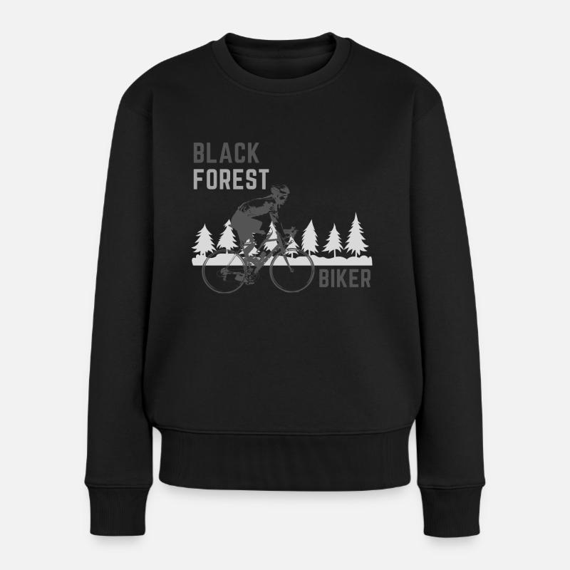 Mountainbiker - Frauen Premium Bio Pullover - Schwarz