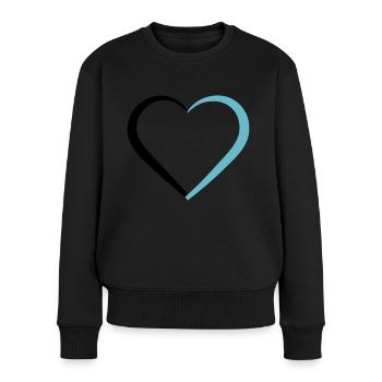 heart - Women's Premium Organic Jumper - black - Front - Julia (174cm)