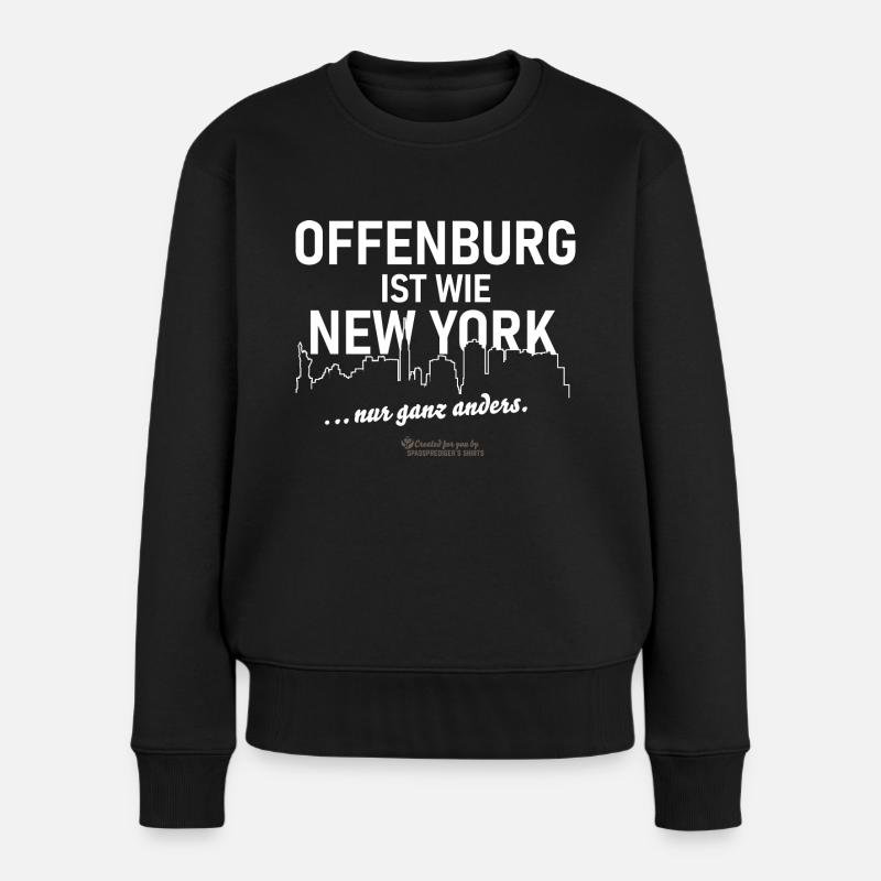 Offenburg - Frauen Premium Bio Pullover - Schwarz