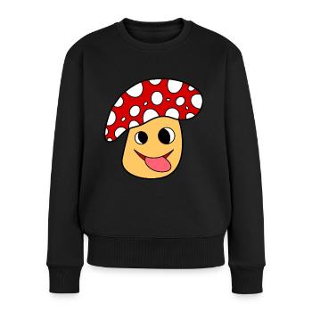 Toadstool red mushroom - Women's Premium Organic Jumper - black - Front - Julia (174cm)