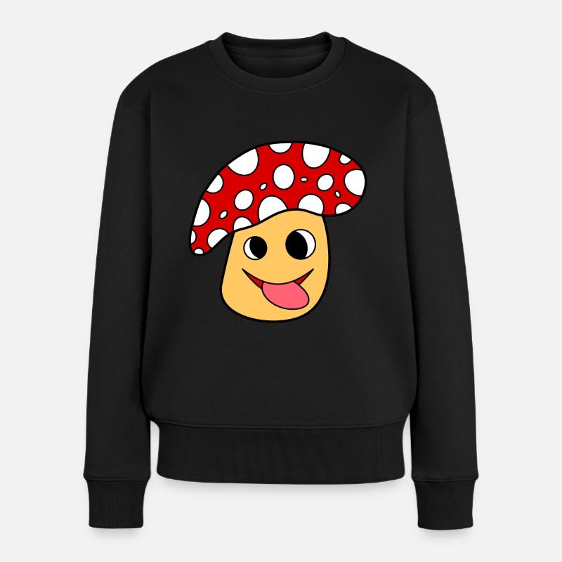 Toadstool red mushroom - Women's Premium Organic Jumper - black