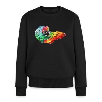 Colorful thing - Women's Premium Organic Jumper - black - Front - Julia (174cm)