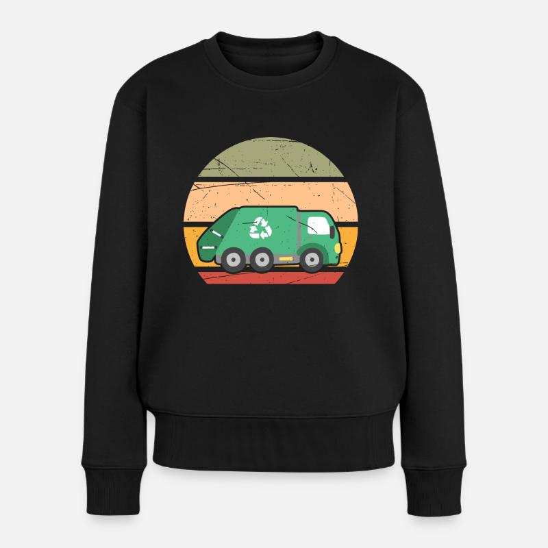 Garbage Man – Recycling Trash Garbage Truck - Frauen Premium Bio Pullover - Schwarz
