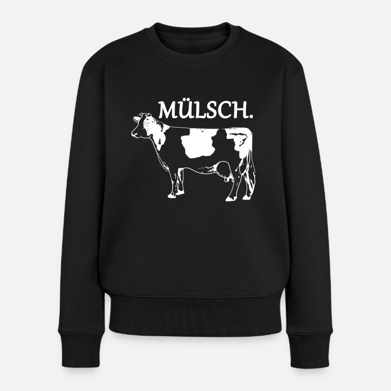 Mülsch 1 - Frauen Premium Bio Pullover - Schwarz