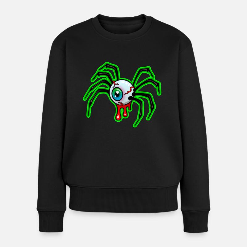 Das Auge von Halloween - Frauen Premium Bio Pullover - Schwarz