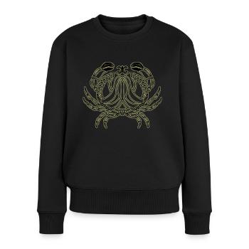 Krebs - Frauen Premium Bio Pullover - Schwarz - Vorne - Julia (174cm)