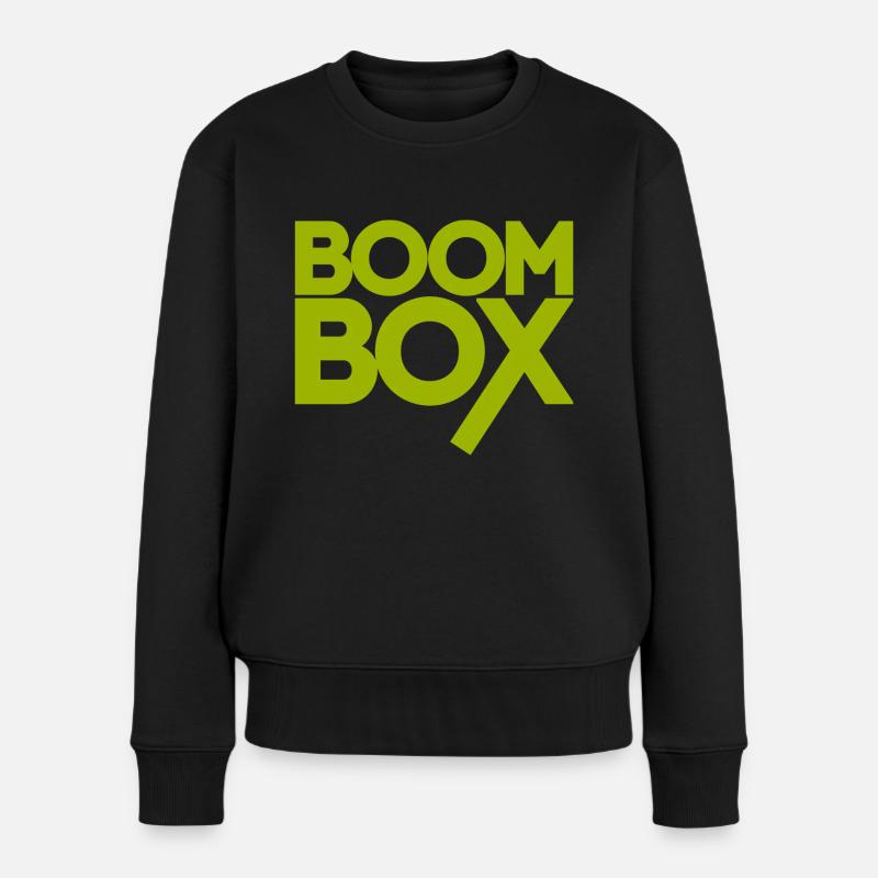Elektronische Musik Boombox Geschenk - Frauen Premium Bio Pullover - Schwarz