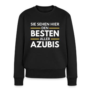 Sie sehen hier den Besten aller Azubis - Frauen Premium Bio Pullover - Schwarz - Vorne - Julia (174cm)