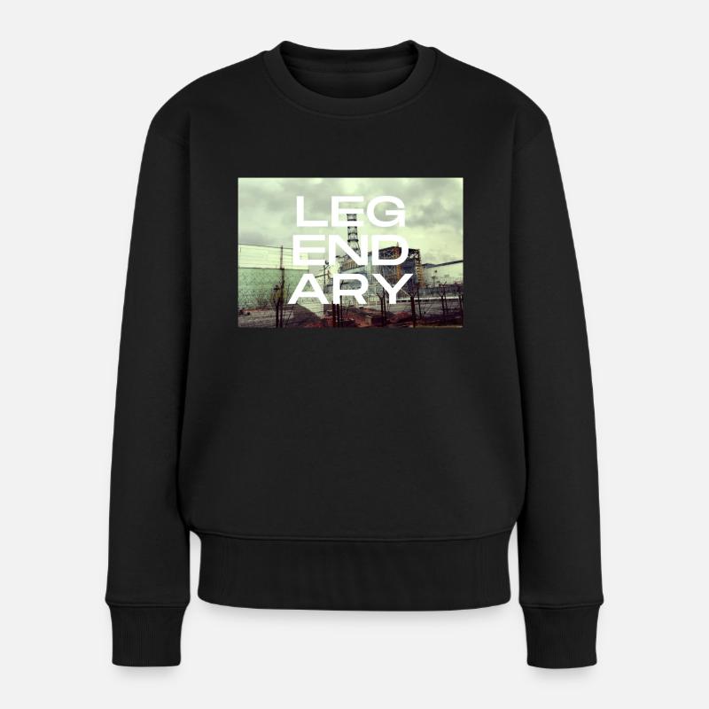 LEGENDARY Design - Frauen Premium Bio Pullover - Schwarz