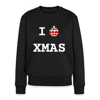 I Love Xmas | XMAS - Pull Premium bio Femme - noir - Devant - Julia (174cm)