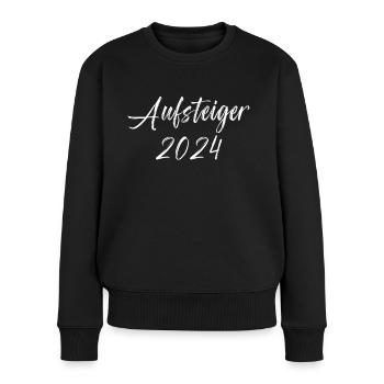 Aufsteiger 2024 Aufstiegstrikot Aufstieg 24 - Frauen Premium Bio Pullover - Schwarz - Vorne - Julia (174cm)