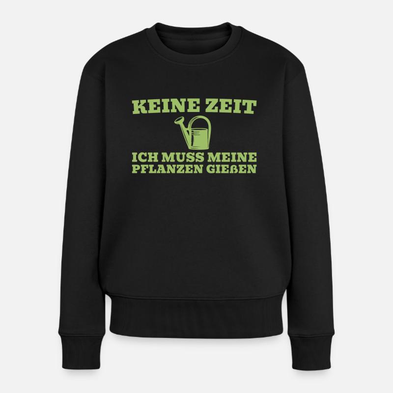 Gärtnern Pflanzen Gießen Gärtner - Frauen Premium Bio Pullover - Schwarz