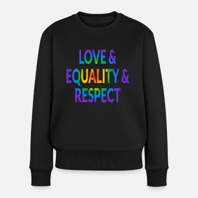 Amour Égalité Respect - Pull Premium bio Femme - noir