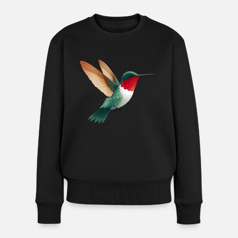 Kolibri - Frauen Premium Bio Pullover - Schwarz