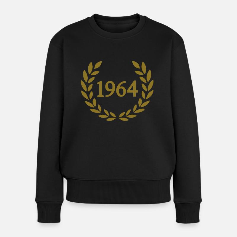 1964 - Frauen Premium Bio Pullover - Schwarz