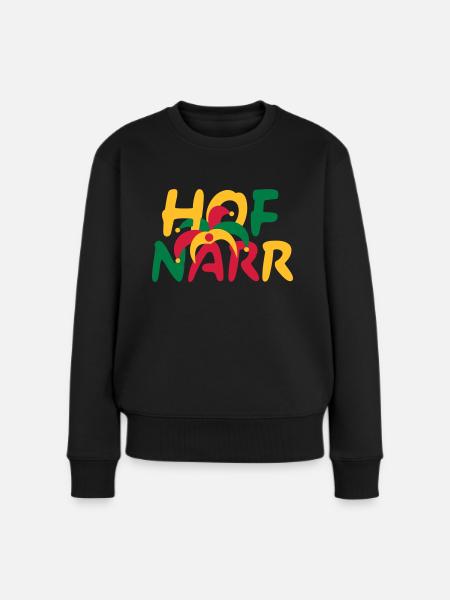 HOFNARR - Frauen Premium Bio Pullover - Schwarz
