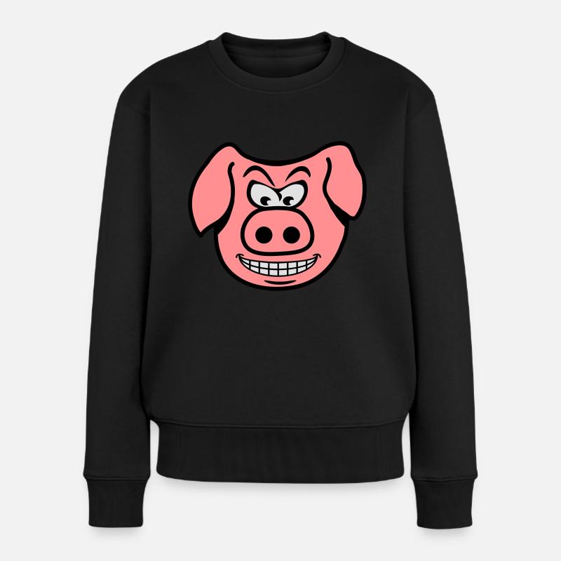 Méchant cochon - Pull Premium bio Femme - noir