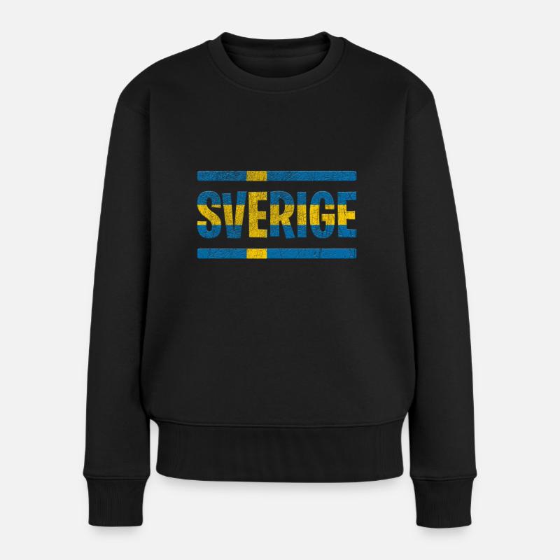 Sverige Suède Suède - Pull Premium bio Femme - noir