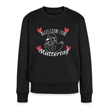 Muttertag - Frauen Premium Bio Pullover - Schwarz - Vorne - Julia (174cm)