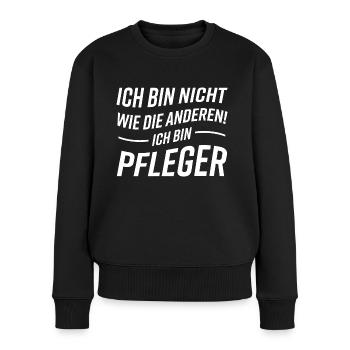 Pfleger Altenpfleger Krankenschwester - Frauen Premium Bio Pullover - Schwarz - Vorne - Julia (174cm)