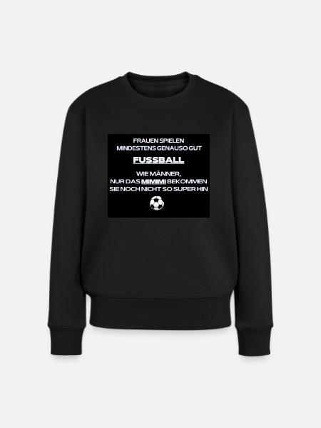 Frauenfußball - Frauen Premium Bio Pullover - Schwarz
