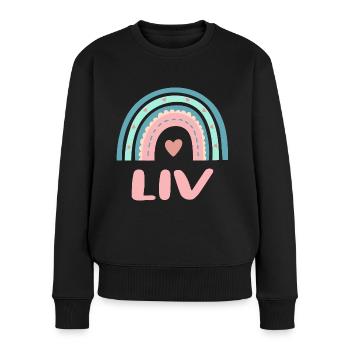 Liv Name Rainbow Baby - Women's Premium Organic Jumper - black - Front - Julia (174cm)