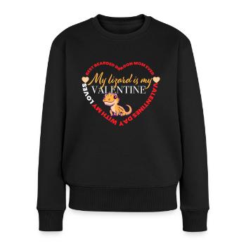Valentine's Lizard - Pull Premium bio Femme - noir - Devant - Julia (174cm)