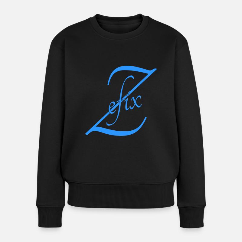 Bayern Spruch Zefix - Frauen Premium Bio Pullover - Schwarz