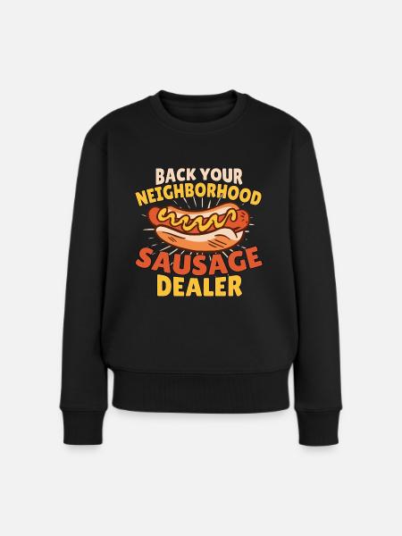 Sono qui solo per gli hot dog Lustiges Hot Dog - Premium økologisk sweatshirt til kvinder - sort