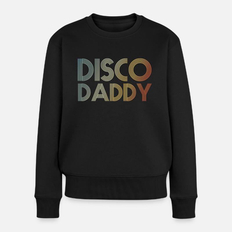 Daddy Retro 60s 70s Party Costume Dad Father's Day - Frauen Premium Bio Pullover - Schwarz