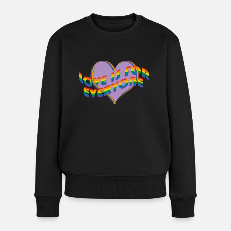 pride - Frauen Premium Bio Pullover - Schwarz