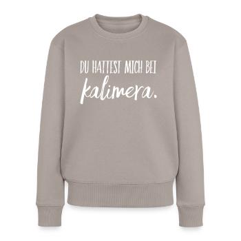 Funny Greek Saying Greece Gift - Women's Premium Organic Jumper - taupe - Front - Julia (174cm)