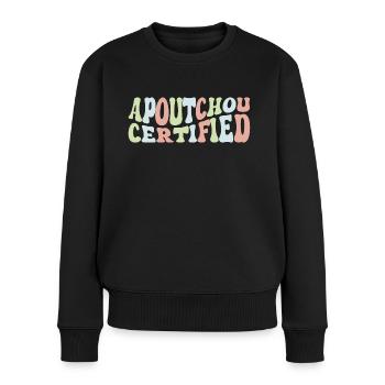 Apoutchou certified - Pull Premium bio Femme - noir - Devant - Julia (174cm)