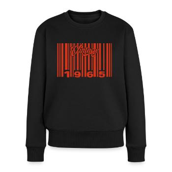 Vintage 1965 Born In 1965 60 Years Bar Code Anniversai - Women's Premium Organic Jumper - black - Front - Julia (174cm)