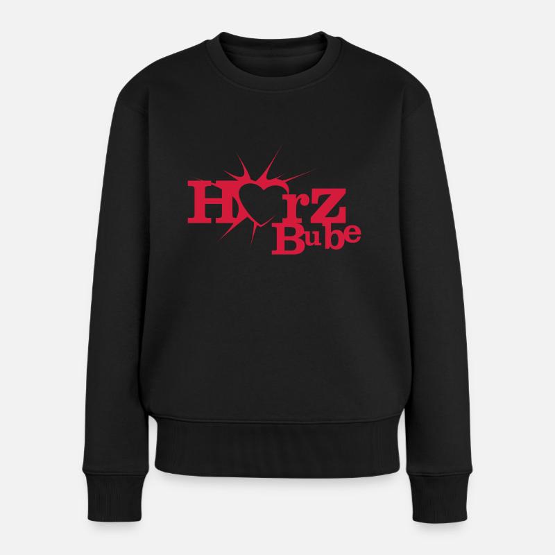Herz Bube - Frauen Premium Bio Pullover - Schwarz