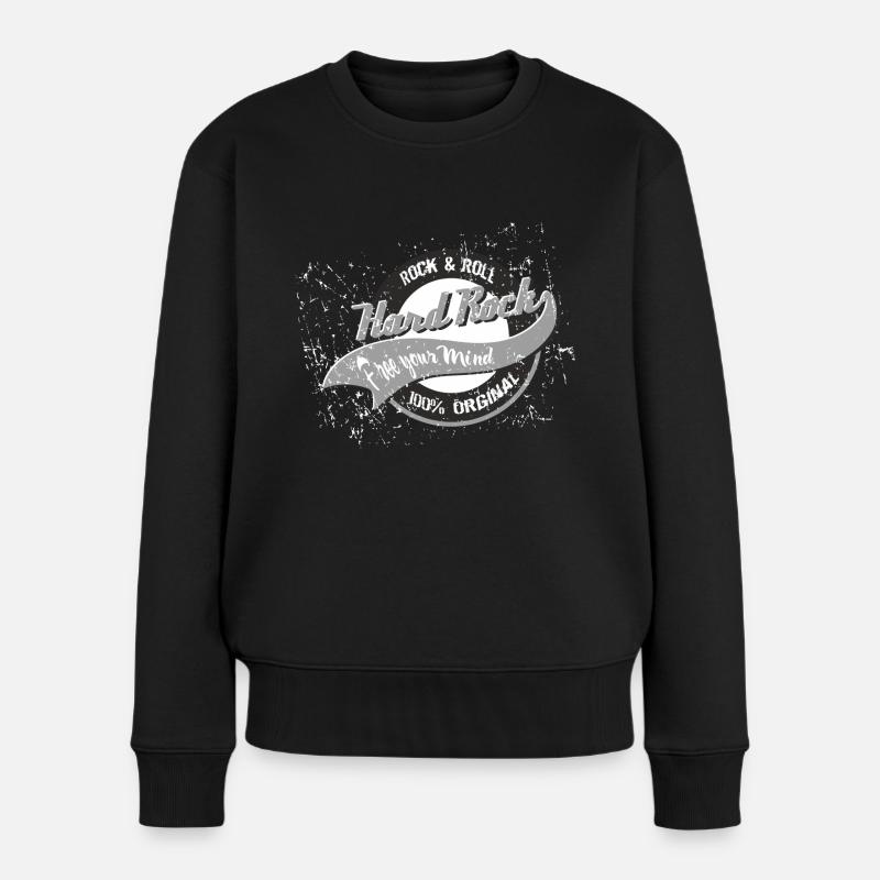 Hard Rock - Frauen Premium Bio Pullover - Schwarz
