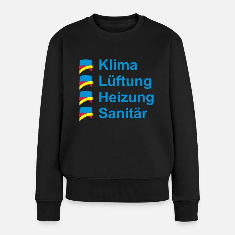 Klima Lüftung Heizung Sanitär - Frauen Premium Bio Pullover - Schwarz