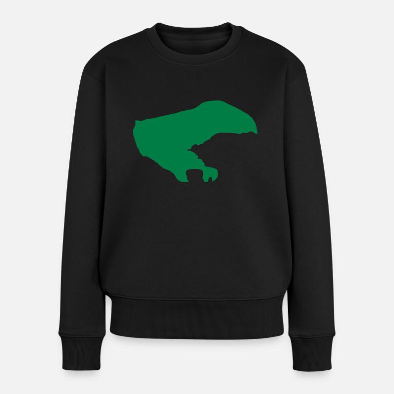 Borkum - Frauen Premium Bio Pullover - Schwarz