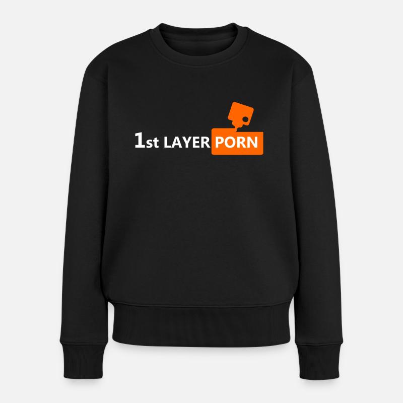 3D Druck first Layer - Frauen Premium Bio Pullover - Schwarz