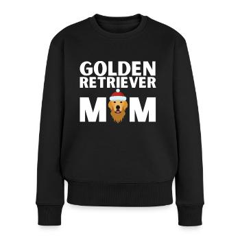 GOLDEN RETRIEVER MOM - Frauen Premium Bio Pullover - Schwarz - Vorne - Julia (174cm)