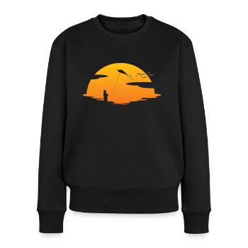 Drachenfliegen Drachensteigen Drachen fliegen - Frauen Premium Bio Pullover - Schwarz - Vorne - Julia (174cm)