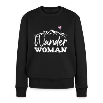 Randonnée Woman Randonnée dames Alpinistes Trekking - Pull Premium bio Femme - noir - Devant - Julia (174cm)