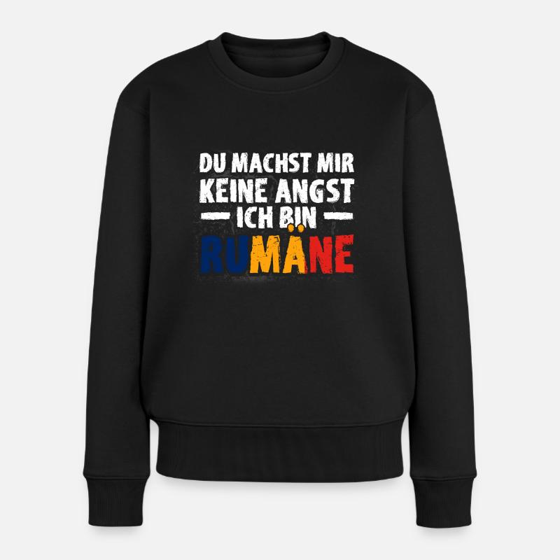 Rumänien Rumänisch Rumäne Geschenk - Frauen Premium Bio Pullover - Schwarz