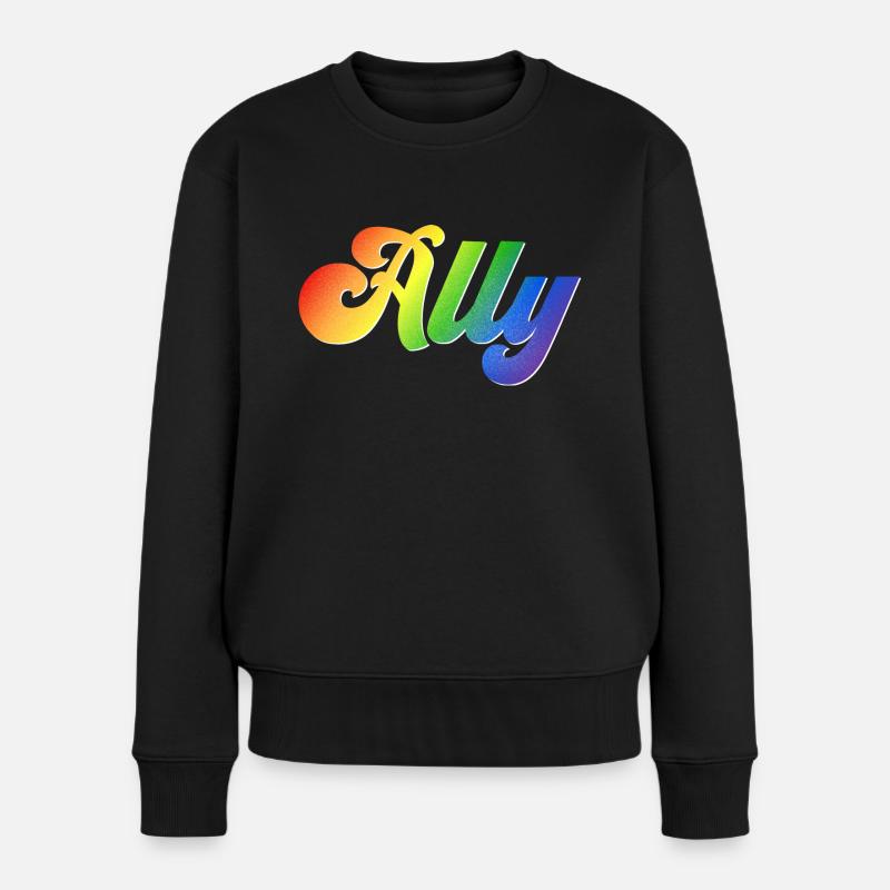 Soutien à la fierté LGBT d’Ally - Pull Premium bio Femme - noir