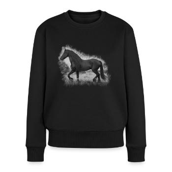 Cheval - Pull Premium bio Femme - noir - Devant - Julia (174cm)